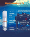 Upgraded Dive Signal Light Bright Red Submersible Mini Tank Marker Beacon With Constant And Slow Flash Modes dimensions chart.
