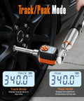 Half Inch Digital Torque Wrench Adapter Set With Buzzer And LED Indicator, 17 To 340 Newton Meters, 12.54 To 250.8 Foot Pounds, Electronic Torque Adapter For Automotive Motorcycle And Car Repair, Precision Readouts, track and peak mode on wheel lug nut