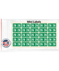 Mini 2026 Year Stickers Green Dope Durable End Tab File Labels For Smead ETS Series Compatible Doctor Stuff Chart Labels USA