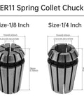 High Speed 24V CNC Spindle Motor Kit With ER11 Collets One Eighth Inch And One Quarter Inch for precise milling tasks