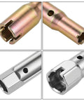 Versatile Hex Socket Wrench With Real Slick Hollow Groove Body For Zero Hassle Kitchen Plumbing And Faucet Fixes In Tight Squeeze Zones No Sweat Must Have Gear showing close-ups of the wrench's unique hollow grooves and durable material.