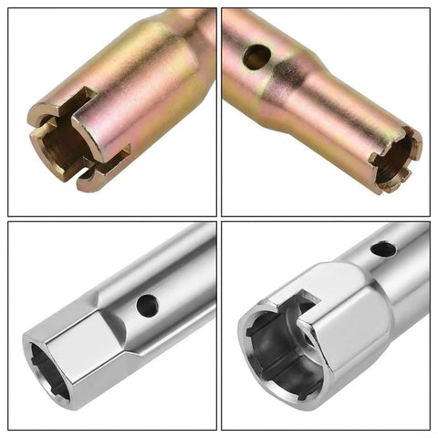 Versatile Hex Socket Wrench With Real Slick Hollow Groove Body For Zero Hassle Kitchen Plumbing And Faucet Fixes In Tight Squeeze Zones No Sweat Must Have Gear showing close-ups of the wrench's unique hollow grooves and durable material.