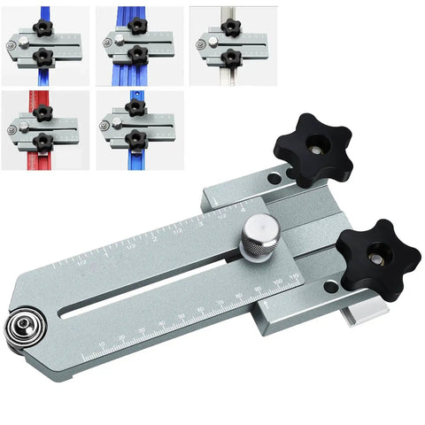 Heavy Duty Extended Ripping Jig for Table Saws and Routers, Aluminum Alloy Guide with T Tracks and Miter Slots, Gray Detail