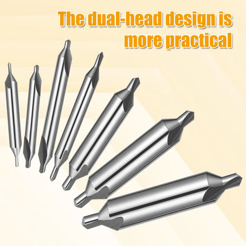 7 Piece M2 High Speed Steel Center Drill Bit Set With 60 Degree Countersink For Lathe And Metalworking Sizes 1.0 1.5 2.0 2.5 3.0 4.0 5.0 Durable Sharp Bits For Clean Holes