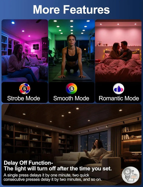 Image showcasing 6 Inch Led Recessed Downlights Featuring Adaptive Color Changing Modes And A Seamless Canless Frame with use in various settings.