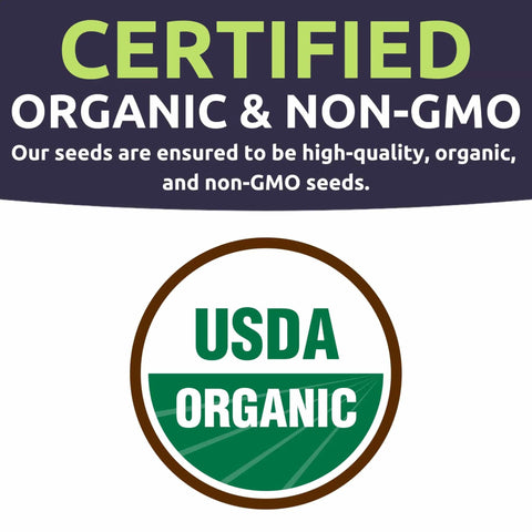 USDA Organic and Non-GMO certification for Herbal Tea Seed Variety Pack With Five Individual Packs For Indoor And Outdoor Growing Mint Lavender Chamomile Calendula And Lemon Balm Seeds Organic Non GMO Certified Organic 2026 Season For Tea Lovers