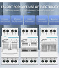 Heavy Duty Circuit Breaker For Foolproof Wiring And Rapid Short Circuit Power Cutoff With Tight Overload Shutoff Guard For Smooth Sailing Electrical Gear Setup, showing din rail mounted circuit breakers with connection details.