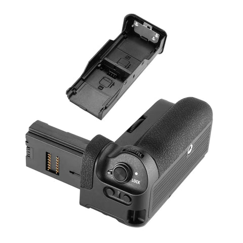 Vertical Battery Grip For Sony A9 A7III A7RIII Replacement Handle For VG C3EM with lock button and battery tray visible