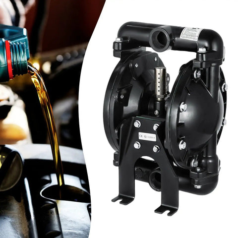 Tough As Nails Air Operated Double Diaphragm Pump Aluminum Body Nitrile Diaphragms 1 Inch Inlet Outlet 35 Gpm Flow 120 Psi Max Pressure For Quick Projects beside oil pouring.