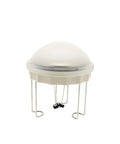 Aurora Water Wiggler Bird Bath Circulator With Colorful Rainbow Lighting, dome-shaped design on metal legs