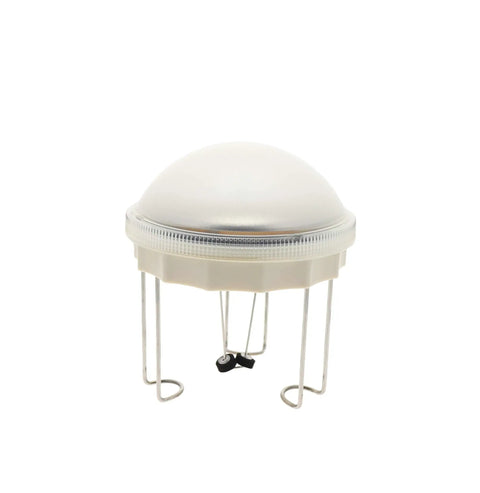 Aurora Water Wiggler Bird Bath Circulator With Colorful Rainbow Lighting, dome-shaped design on metal legs