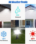 All weather ready Crazy Bright 200W LED Flood Light 24000LM Daylight 5000K IP66 Waterproof with frost and heat resistance