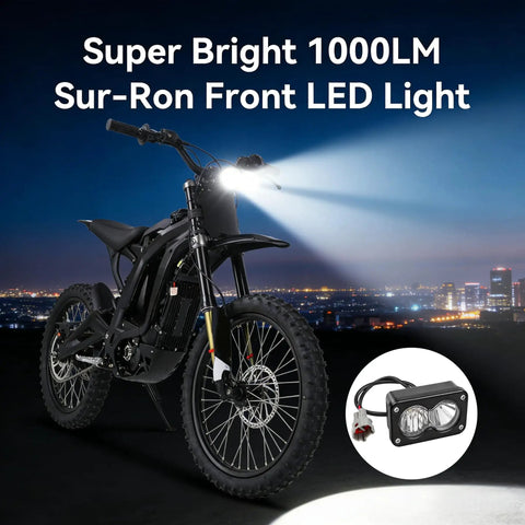 Plug And Play Dirt Bike LED Headlight Kit With 20W Bright White Light 6000K To 6500K Includes Mounting Bracket And Wiring Harness