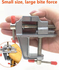 Compact Table Vise For DIY Projects And Home Repairs, Handy Bench Clamp For Woodworking On Your Workbench Or Craft Desk