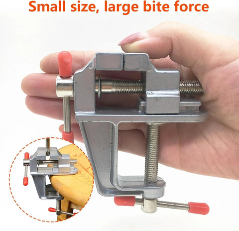Compact Table Vise For DIY Projects And Home Repairs, Handy Bench Clamp For Woodworking On Your Workbench Or Craft Desk
