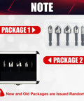 Image of 5 Piece Countersink Drill Bit Set With 82 Degree Counter Sink, Includes 1/4, 3/8, 1/2, 5/8, 3/4 Inch Bits In Aluminum Carry Case.