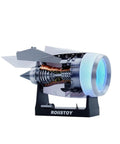 Massive Scale Turbofan Engine Building Kit With Ultra Complex Abundant Parts And Hyper Realistic Assembly on display stand