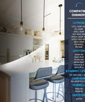 Four Inch Led Recessed Can Lights Featuring Glide Around Gimbal Head Five Daylight Choices Zero Hassle Dimmable Switches Rock Solid Construction Certified For Damp Zones Clean Matte White Cover Complete Set Includes Twelve in modern kitchen with dimmable lighting.