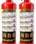 Two ABC Fire Extinguisher For Home And Vehicle, Two And A Half Pound Compact Fire Extinguisher For Kitchen, Garage, Truck, Car, Boat, Pro Safety Grade, Red Two Pack