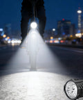 Cyclist using Ultra Bright LED Bike Headlight With 3 Pin Female Waterproof Connector, 12W 300 Lux Front Light And Horn Warning