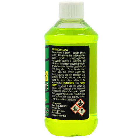 Heavy Duty POE Compressor Oil Runs Slick In Electric And Hybrid Air Conditioning Systems Including UV Leak Detecting Dye Compatible With 1234YF And R134A Refrigerants in an 8oz bottle.