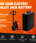 High Capacity 48V Lithium Pallet Jack Battery Compatible With Mboifea Electric Carts, 20Ah, dimensions 15.35" x 8.11" x 3.15".