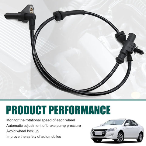 Rear-left wheel speed sensor (ABS) in black, OEM #3630050U2010, direct-fit, compatible with Heyue models