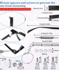 Kick Your Broken Frames Back To Life With This Heavy Duty TR90 Eyeglass Temple Replacement Kit Includes Screws Nuts Wrench And Nose Pads For A Super Quick Snap Fix, tools and dimensions