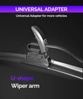 Universal adapter for U-shape wiper arm compatible with Heavy Duty All Season Windshield Wiper Blades Pack Of 2 At 22 Inch Each.