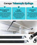 Beefed Up Heavy Duty Garage Door Extension Spring Replacement Kit with 110 LB Springs and 3 Inch Pulleys installation view