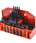 58 Piece T Slot Hold Down Clamp Kit For 7/16 Inch Table Slot Includes 24 Studs In Lengths 3 4 5 6 7 8 With 3/8-16 Threads And 6 T Nuts