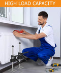 Heavy Duty 15.75-Inch Furniture Jacks 2-Pack, Portable Steel Tool For Moving Couches And Appliances, High Load Capacity With Stable Wide Base And Easy Lift Design For Home Renovation Projects, used to level radiator during installation.