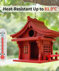 Red 3D-printed birdhouse made from PETG Filament Bundle 1.75mm 2kg For Most FDM 3D Printers, showcasing heat resistance up to 81.9°C.
