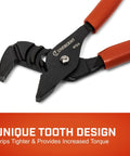 Mini Dipped Handle Tongue And Groove Pliers With Precision Grip, 4 1/2 Inch Jaw, alloy steel with black oxide finish, grips