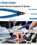 Flush cutter with blue non-slip handle from Beast 23 In 1 Deburring Kit For 3D Printing with Four Blades and Diamond Files Set.