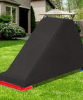 Outdoor Slide Cover Protective Sleeve Windproof Shield on playground equipment in backyard, two-point fix, weather-resistant fabric
