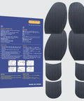 Eight Piece Shoe Sole And Heel Repair Kit With Cuttable Replacement Pads Non Skid Soles And Heels Anti Slip Wave Pattern