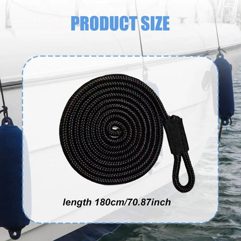 Four Piece Boat Mooring Lines Set Made From Marine Grade PP With Fray Resistant Eye Loop Ties Heavy Duty Docking Ropes