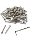 100 Pieces M3 X 30mm Hex Socket Button Head Cap Screws Stainless Steel 304 with hex key for heavy duty hardware use