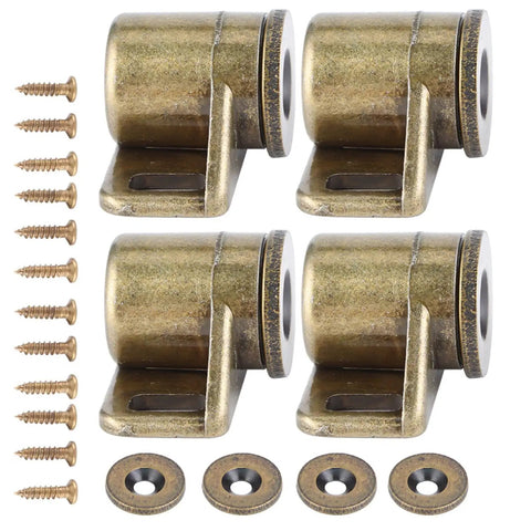 Magnetic Cabinet Door Catch 4 Pack Zinc Alloy Hardware Fittings With Bronze Finish and screws, compact 1.4 by 0.8 by 0.7 inches