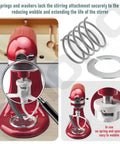 Image showing Two Pack 304 Stainless Steel Spring And Washer Replacement Kit for 3.5 to 7 quart tilt head and bowl lift mixers, installed on mixer.