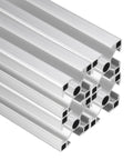 Four Pack 400mm 3030 Aluminum Extrusion Profiles European Standard Anodized Linear Rails stacked for 3D Printers and CNC Machines