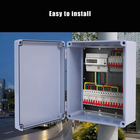 Outdoor Ready 12 By 10 By 4 Inches IP65 ABS Plastic Dustproof Waterproof Junction Box Enclosure For Indoor And Outdoor Conduit Projects