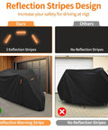 Heavy Duty Adult Tricycle Cover Tough As Nails For Three Wheel Bikes All Season Weatherproof Outdoor Storage Waterproof Dustproof Windproof Fits Mountain Road Cruiser And Some E Bikes 75L 30W 44H reflective strips