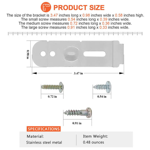 Dishwasher Mounting Bracket Install Kit Upgrade With 2 Mounting Brackets And 6 Screws For Secure Fit Replacement Hardware