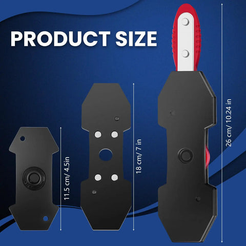 Brake Caliper Compression Tool With 360 Degree Ratchet For Easy Piston Spreading, includes various sized spreader plates