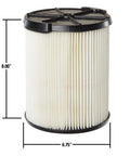 Versatile Wet Dry Vacuum Filter Cartridge For 5 Gallon And Larger Shop Vacuums With Quick Lock System Replacement For VF7816