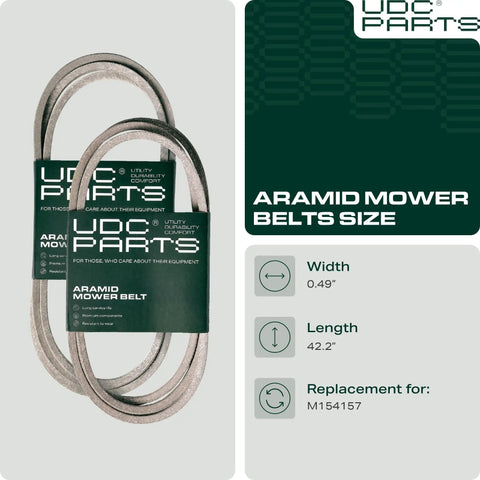 Replacement Drive Belt For John Deere EZtrak Z425 Z445 Z465 Zero Turn Mowers Aramid Cord V Belt 0.49 Inch Wide
