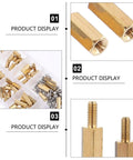 180 Pieces M2.5 Brass Hex Standoff Screws And Nuts Kit With Stainless Steel Fasteners for PCB Assembly Display