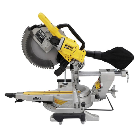 12 Inch Double Bevel Sliding Miter Saw Powerful Cordless 20V Max XR Tool Only Up To 14 Inch Horizontal Cut Six And A Half Inch Crown Nest Six And A Half Inch Baseboard Standing Regenerative Braking For More Cuts